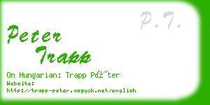 peter trapp business card